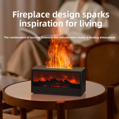 Fireside Mist Fireplace Humidifier with 3D Flame and Remote Control