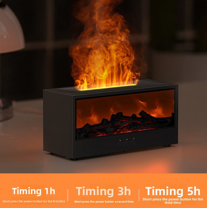 Fireside Mist Fireplace Humidifier with 3D Flame and Remote Control