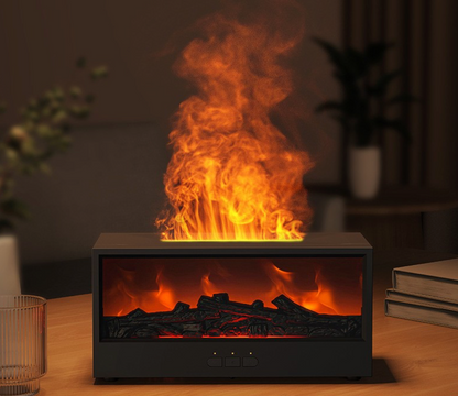 Fireside Mist Fireplace Humidifier with 3D Flame and Remote Control