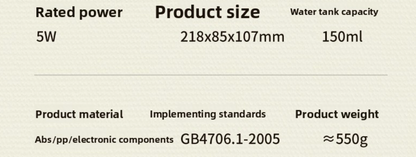 Fireside Mist Fireplace Humidifier with 3D Flame and Remote Control