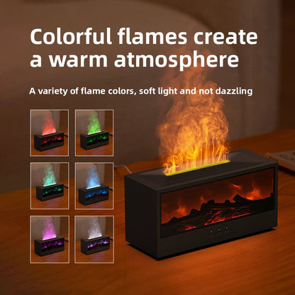 Fireside Mist Fireplace Humidifier with 3D Flame and Remote Control
